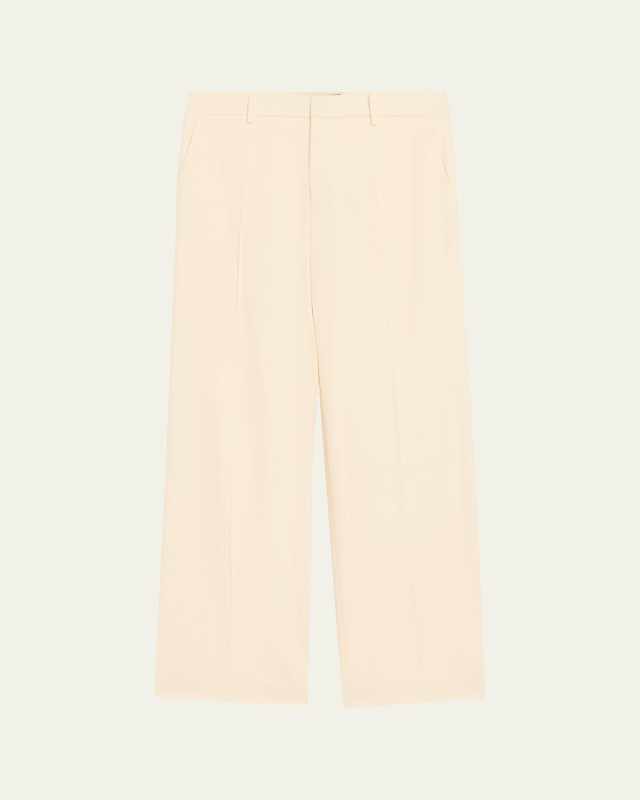 Corinne Straight-Leg Wool Pants